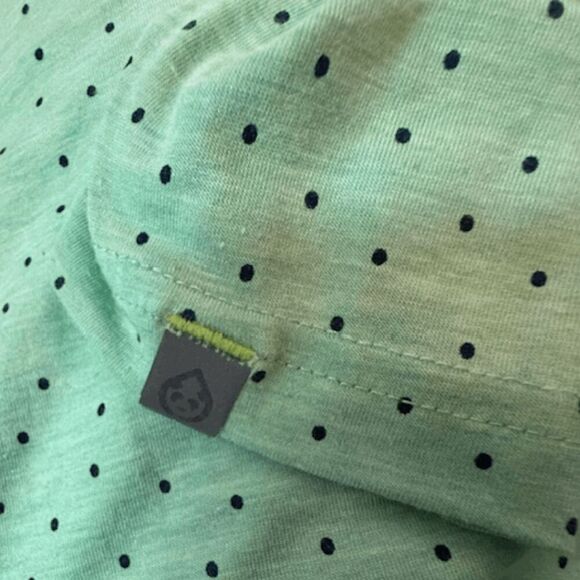 Tasc Men's Polka Dot Short Sleeve High Low Hem Golf Polo Shirt‎ Green Size XL - Picture 7 of 7